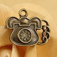 Zinc Alloy Pendants Telephone antique bronze color plated nickel lead & cadmium free Approx 1.5-2.5mm Sold By Bag