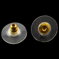 Brass Ear Nut Component with Plastic Flat Round plated nickel lead & cadmium free Approx 1mm Sold By Bag