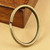 Ijzer Split Ring, Ovaal, antiek brons plated, nikkel, lood en cadmium vrij, 29x37mm, Binnendiameter:Ca 25mm, 120pC's/Bag, Verkocht door Bag