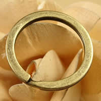 Żelazny pierścień dzielony, żelazo, Pączek, Platerowane kolorem starego brązu, bez zawartości niklu, ołowiu i kadmu, 30x2.4mm, średnica wewnętrzna:około 26mm, 100komputery/torba, sprzedane przez torba
