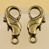 Zinc Alloy Lobster Clasp Dolphin antique bronze color plated nickel lead & cadmium free Approx 1.5-2.5mm Sold By Bag