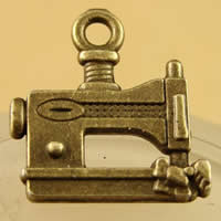 Zinc Alloy Tool Pendants Sewing Machine antique bronze color plated nickel lead & cadmium free Approx 1.5-2.5mm Sold By Bag