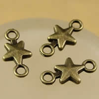 Star Zinc Alloy Connector antique bronze color plated 1/1 loop nickel lead & cadmium free Approx 1.5-2.5mm Sold By Bag