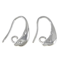 Brass Hook Earwire platinum color plated with loop nickel lead & cadmium free 0.9mm Approx 2mm Sold By Lot