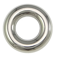 Roestvrij staal ring connectors, Donut, oorspronkelijke kleur, 15x4mm, Verkocht door PC