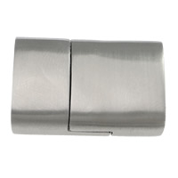 Stainless Steel Magnetska kopča, Nehrđajući čelik, Pravokut, izvorna boja, 23x16x6mm, Rupa:Približno 14x4.5mm, 10računala/Lot, Prodano By Lot