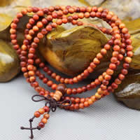 108 Mala perle, Hua Qinan Wood, s najlon elastične kabel, Krug, razlièite duljine za izbor & budistički nakit & različite veličine za izbor & 4-cjedilu, Prodano By Lot