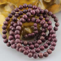 108 pärlor Malå, Purpleheartträd, med elastisk nylonlina, Rund, olika längd för val & buddhistiska smycken & olika storlek för val & 4-tråd, Säljs av Lot