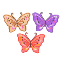 Stickerei Flecken Logo, Stoff, Schmetterling, gemischte Farben, 107x80x1mm, 10SetsSatz/Menge, 9PCs/setzen, verkauft von Menge