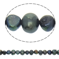 Bulvių išauginti gėlavandenių perlų karoliukai, Gėlo vandens perlų, Bulvė, tamsiai violetinė, Įvertinimas A., 6-7mm, Skylė:Apytiksliai 0.8mm, Parduota už Apytiksliai 14.5 Inch Strand