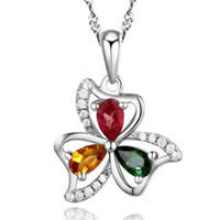 Brass Jewelry Pendants Three Leaf Clover platinum plated with cubic zirconia & with rhinestone multi-colored nickel lead & cadmium free Approx 3-8mm Sold By Lot