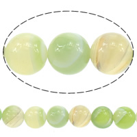 Perline in agata verde naturale, Cerchio, 10mm, Foro:Appross. 1.5mm, Lunghezza Appross. 15 pollice, 10Strandstrefolo/lotto, Venduto da lotto