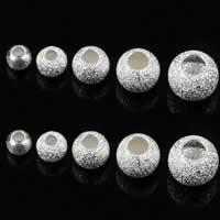 Brass Spacer Beads Drum real silver plated & stardust lead & cadmium free Sold By Bag