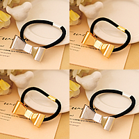 Ponytail Holder Zinc Alloy with Rubber Bowknot plated mixed colors nickel lead & cadmium free Sold By Lot