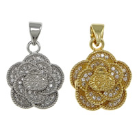 Cubic Zirconia Micro Pave Brass Pendant Flower plated micro pave cubic zirconia nickel lead & cadmium free Approx Sold By Lot