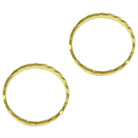 Messing Linking Ring, Donut, gold plated, nikkel, lood en cadmium vrij, 10x10x1mm, Gat:Ca 8mm, 2000pC's/Lot, Verkocht door Lot