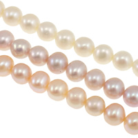 Cultured Round Freshwater Pearl Beads natural Grade AAA 8-9mm Approx 0.8mm Sold Per Approx 15 Inch Strand