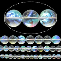 vetro perla, Cerchio, semiplaccato, più formati per scelta, Foro:Appross. 1mm, Venduto da lotto