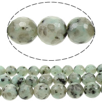 Perles de Jasper de Lotus, Lotus jaspe, Rond, multiple tailles pour le choix & facettes, Trou:Environ 1mm, Vendu par lot