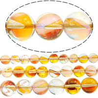 Glass Beads Round half-plated Approx 1mm Sold By Lot