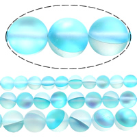 Glass Beads, Round, plated, more sizes for choice & frosted, Hole:Approx 1mm, Sold By Lot