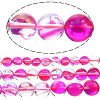 Glass Beads, Round, half-plated, more sizes for choice, Hole:Approx 1mm, Sold By Lot