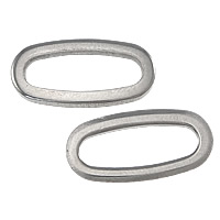 Нержавеющая сталь Связывание кольцо, нержавеющая сталь, Овальная форма, оригинальный цвет, 16x8x1.20mm, отверстие:Приблизительно 13x4.5mm, 1000ПК/Лот, продается Лот