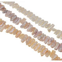 Hodowlane perły słodkowodne, Perła naturalna słodkowodna, Biwa, Naturalne, dostępnych więcej kolorów, klasy AA, 8-20mm, otwór:około 0.8mm, sprzedawane na około 15.3 cal Strand