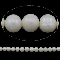 Bulvių išauginti gėlavandenių perlų karoliukai, Gėlo vandens perlų, Bulvė, natūralus, baltas, Įvertinimas AAA, 8-9mm, Skylė:Apytiksliai 0.8mm, Parduota už Apytiksliai 15 Inch Strand