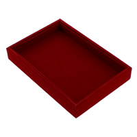 Multi Purpose display, Hout, met Katoenfluweel, Rechthoek, rood, 221x150x32mm, 10pC's/Lot, Verkocht door Lot