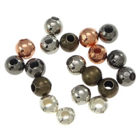 Brass Jewelry Beads Round plated nickel lead & cadmium free Approx 1mm Sold By Lot