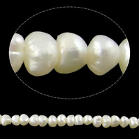Bulvių išauginti gėlavandenių perlų karoliukai, Gėlo vandens perlų, Bulvė, natūralus, baltas, Įvertinimas, 2.8-4mm, Skylė:Apytiksliai 0.8mm, Parduota už Apytiksliai 15 Inch Strand