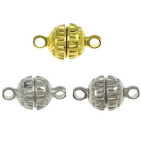 Zinc Alloy Magnetic Clasp Round plated single-strand nickel lead & cadmium free Approx 1mm Sold By Lot