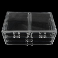 Plastic Beads Container Rectangle transparent Sold By PC