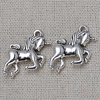 Zinc Alloy Animal Pendants Horse antique silver color plated nickel lead & cadmium free Approx 3mm Sold By Lot