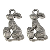 Brass Jewelry Pendants Rabbit platinum color plated blacken nickel lead & cadmium free Approx 1.5mm Sold By Lot