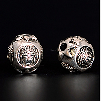 Zinc Alloy Spacer Beads Guanyin antique silver color plated nickel lead & cadmium free Approx 2mm Sold By Lot