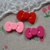Fashion Resin Cabochons Bowknot painted flat back Sold By Lot