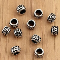 Ταϊλάνδη Sterling Silver Beads, Rondelle, 4.7x3.6mm, Τρύπα:Περίπου 2.5mm, 30PCs/τσάντα, Sold Με τσάντα