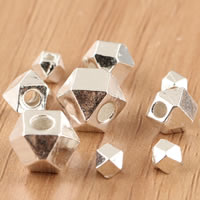 Thailand Sterling Silver Beads Polygon Sold By Bag