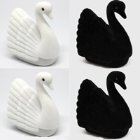 Velveteen Single Ring Box with Cardboard & Acrylic Swan mixed colors Sold By Bag