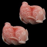 Giant Clam Beads Fluted Giant Fish Carved pink Approx 1mm Sold By Lot