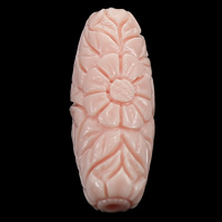 Giant Clam Beads Fluted Giant Oval Carved pink Approx 1.5mm Sold By Lot