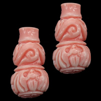 Giant Clam perle, Fluted Giant, Calabash, Izrezbaren, roze, 10x19mm, Rupa:Približno 1mm, 30računala/Lot, Prodano By Lot