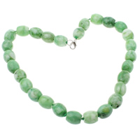 Jade Malaysia Necklace brass lobster clasp Column green Sold Per Approx 18 Inch Strand
