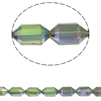 Imitation de perles en cristal CRYSTALLIZED™ , Bicône, Placage coloré, normes différentes pour le choix & facettes & imitation de cristal CRYSTALLIZED™, vert de cristal, Trou:Environ 1mm, Vendu par Environ 15.5 pouce brin