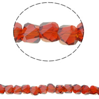 Imitation CRYSTALLIZED™ Element Crystal Beads Double Cone colorful plated & faceted & imitation CRYSTALLIZED™ element crystal bright red Approx 1mm Sold Per Approx 15.5 Inch Strand