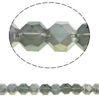 Kryształowe koraliki, imitacje CRYSTALLIZED™ego, Kryształ, Ośmiokąt, Platerowane kolorem, różnej wielkości do wyboru & fasetowany & imitacja kryształu CRYSTALLIZED™, kryształowy brąz, 12mm, otwór:około 1mm, około 50komputery/Strand, sprzedawane na około 15.5 cal Strand