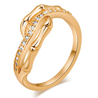 Gets® Finger Ring Brass 18K gold plated & with cubic zirconia & faceted nickel lead & cadmium free 8mm Sold By PC