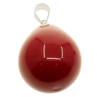South Sea Shell Pendant with brass bail Teardrop with 925 logo red Approx Sold By Bag